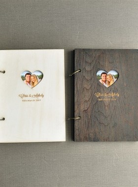 Customdized Wedding Guestbook,Photo Guestbook Wooden,Wedding