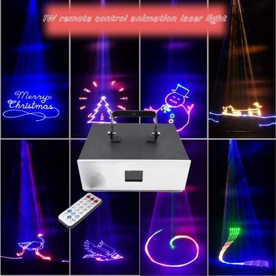 1W full color 3D Laser projeyctor Bluetooth APP editing adve