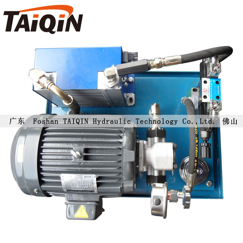3.75KW高压叶片泵小型液压系B统液压站带冷却器散热厂家设计单阀