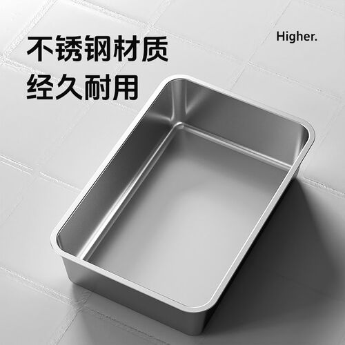 不锈钢猫砂盆全封闭式大号猫咪A顶出布偶沙盆防臭防带砂外溅猫厕