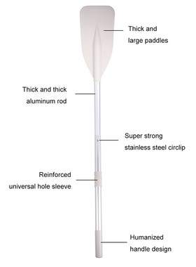 1 Pair Kayak Paddle Prortable Plastic Boat Oars Aluminum All