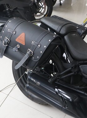 适用春风4b50CLC摩托车改装覆古CF400-10侧挂包帆布包配件快拆边