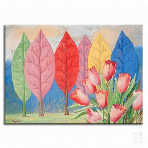 色彩的寓意 Rene Magritte 马格利特 装饰画 超现实主X义 前卫艺