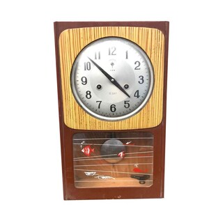 年代怀旧老物件i民俗老物件老钟表旧挂钟老式上弦机械古董钟摆件