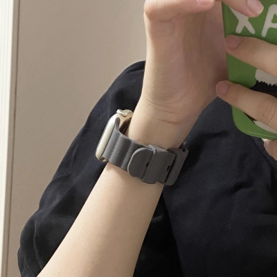 适用iwatch10表带苹果S10手表applewatch9韩系纯色泡泡造型9女S8新款S7腕带8硅胶SE透气7小众S6创意ultra男款