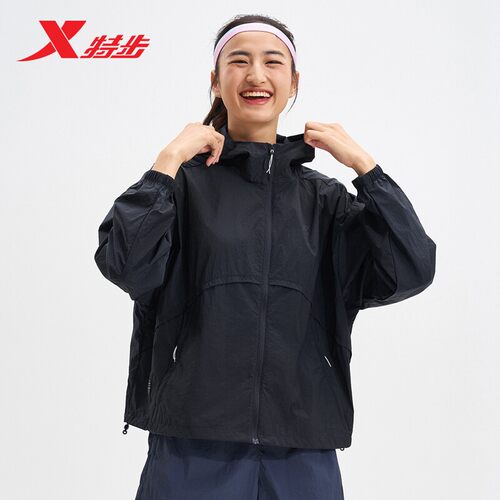 特步单风衣运动外套女2025年夏季新款户外防晒衣训练975228140228