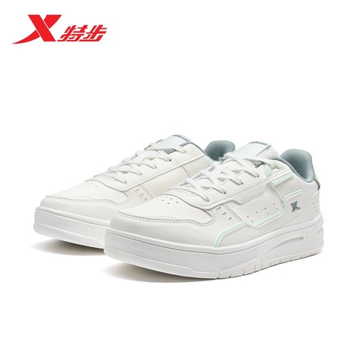 特步创新板鞋女小白鞋板鞋
