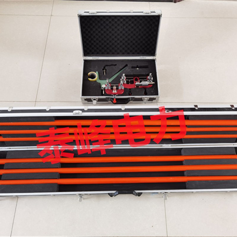 10KV双线并沟l线夹安装工具带电接火并钩线夹组合套装防潮绝缘杆