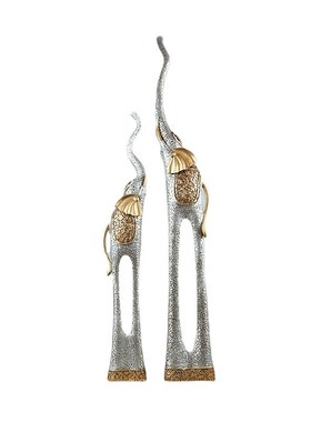 艺术抽象大象欧式创n意复古装饰品电视柜橱窗吧台摆件工艺品象摆