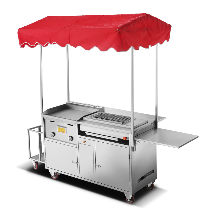 烧烤车摆摊商用烤冷面多功能流动推车铁板烧鱿鱼手V抓饼扒炉小吃