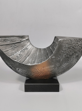 现代新中式抽象艺术金属雕塑摆件样板房售楼处Q玄关客厅装饰品摆