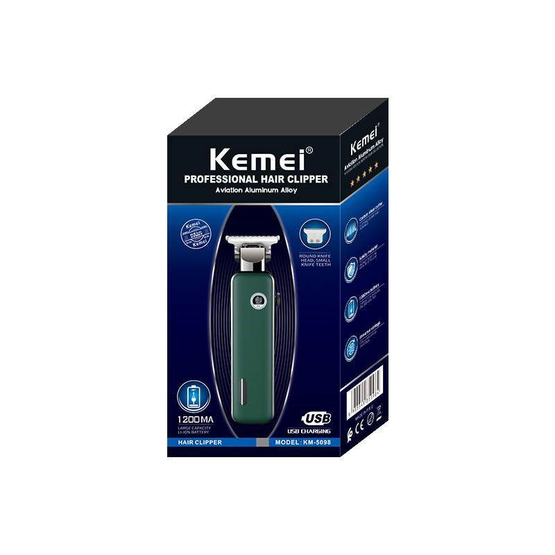 新款KM-5098科美理发器雕刻电动发光LOGO小型便U携电推剪发廊专用