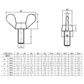 M12 铁镀锌 蝴w蝶手拧螺栓 定制M4 羊角拇指螺丝 厂家蝶形螺丝