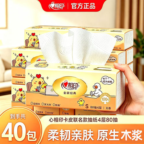 心相印抽纸卡皮巴拉联名款