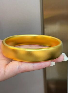 金店同款金包银轮胎手镯素圈手环