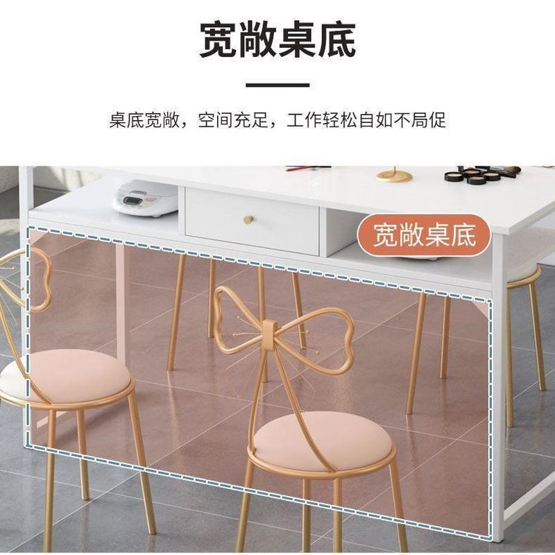 ins网红美甲桌特价经济型美甲店桌子L椅子套装日式轻奢双人美