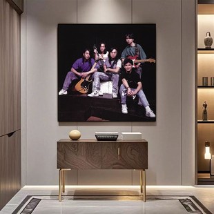 Beyond黄家k驹摇滚乐队装 饰画港风怀旧音乐海报客厅挂画音乐主题