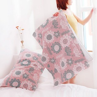 全棉枕巾可固定20m24新款纯棉一E对装高档绑带枕头巾男生防头油夏