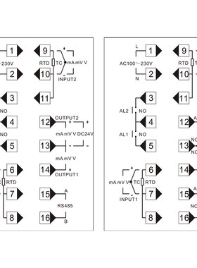 Tinko 48*96智能温湿度控制J器 立式站式竖式温控仪