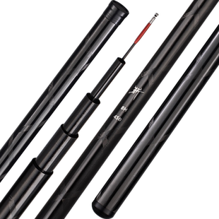 天潮神龙斩新品黑坑专用竿黑棍斩系列台钓杆飞磕飞抄黑坑竿超轻