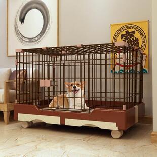 狗笼子小型犬中型大单层狗狗宠物室内树脂家用塑料泰迪别墅带厕所