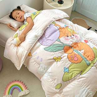 高端加厚儿童羽绒被卡通95鹅绒被子鸭绒被子幼儿园学生单人被子