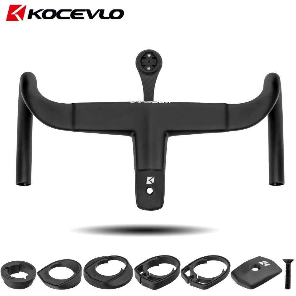 KOCEVLO-K13全内走线碳纤维公路车把一体式弯把带码表架垫圈