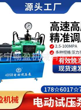 电动试压泵2.5-100MPa水管打压测试4DSB/4DSY压力自控电动试压泵