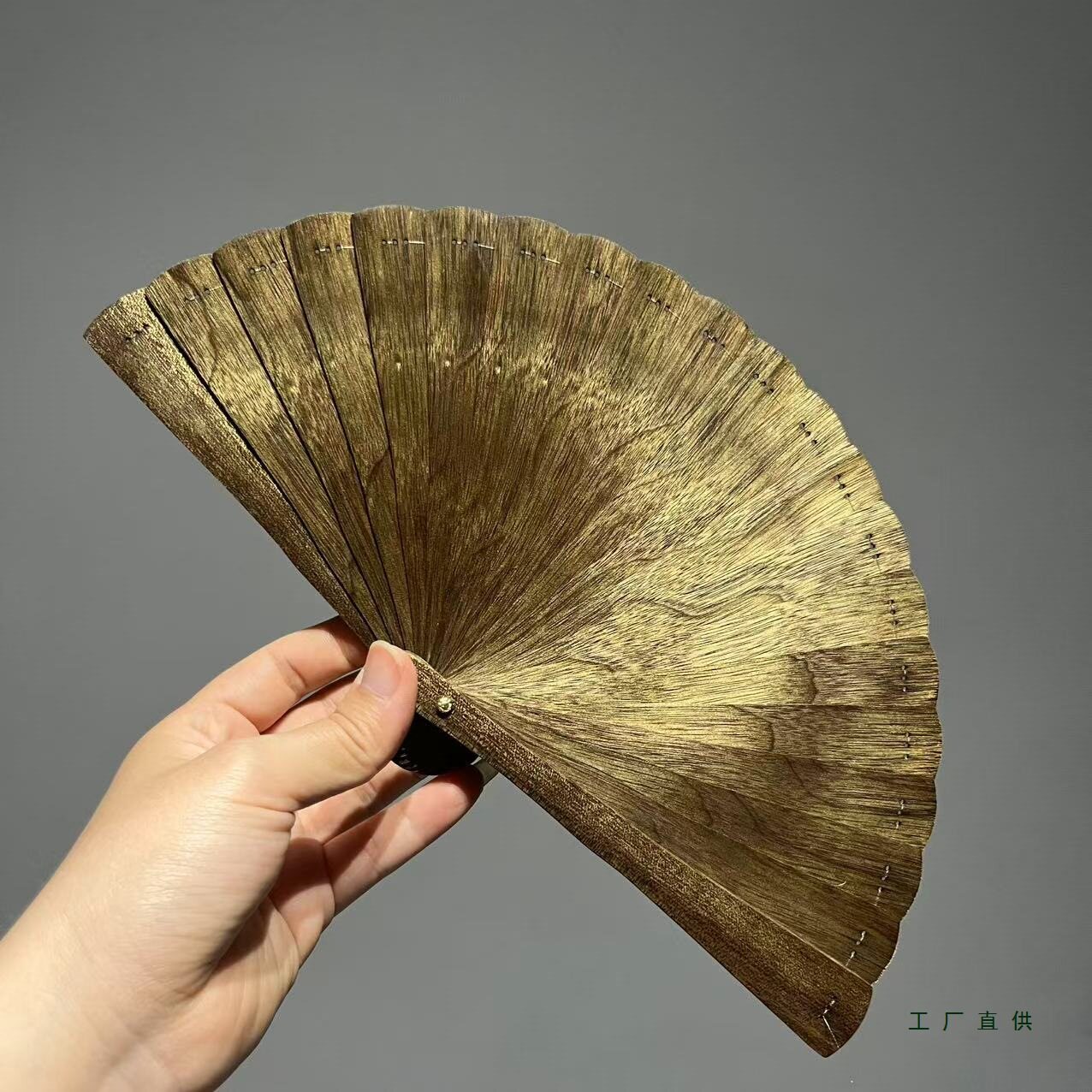 金丝楠木扇子古风折扇苏扇随身便携15cm小尺寸16夏天日用黑金老料