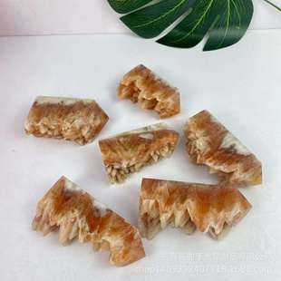 新品上新天然水晶原石切割狼牙方解柱子家居消磁净化摆件