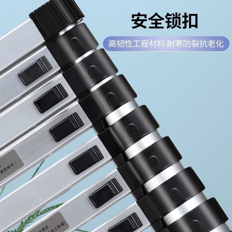 铝合金多功能伸缩梯子单梯6.3米工程家用折叠直梯竹节梯升降加厚
