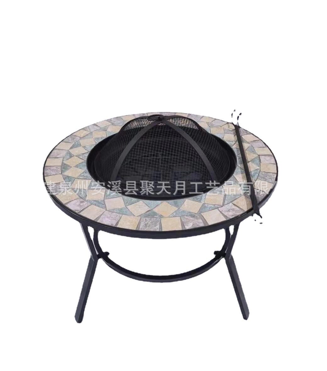 聚天月源头工厂生产户外瓷砖台面烧烤炉火炉取暖炉直径60cm