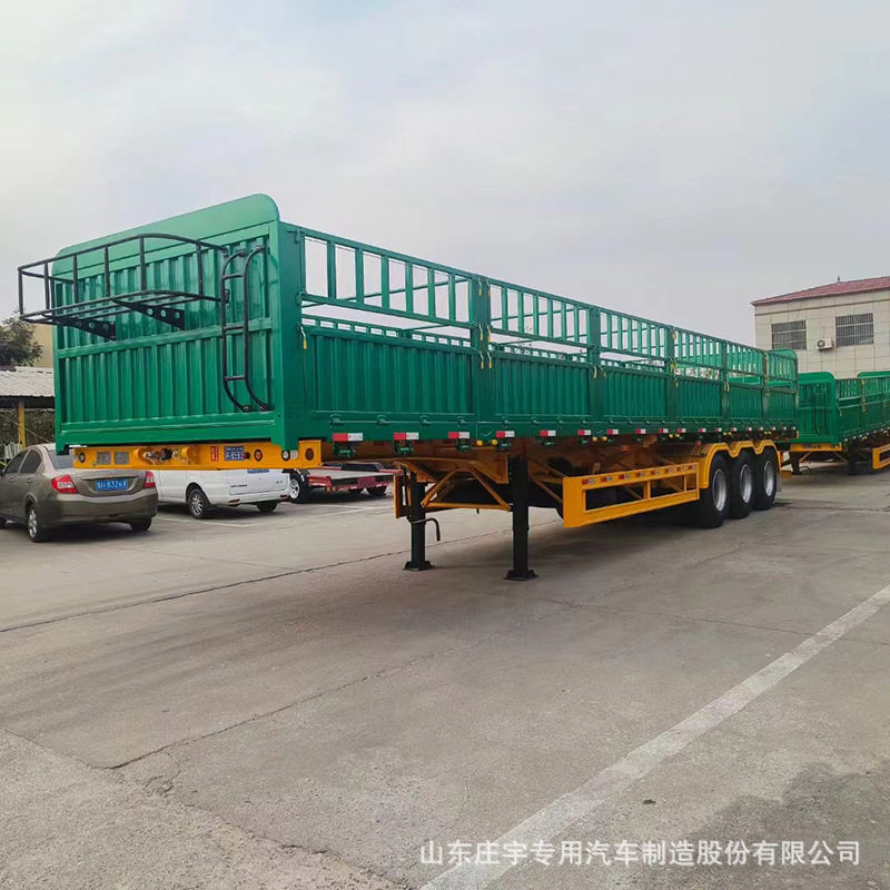 骨架危险品半挂车13米鹅颈仓栏半挂车子母花栏半挂车高低板半挂车