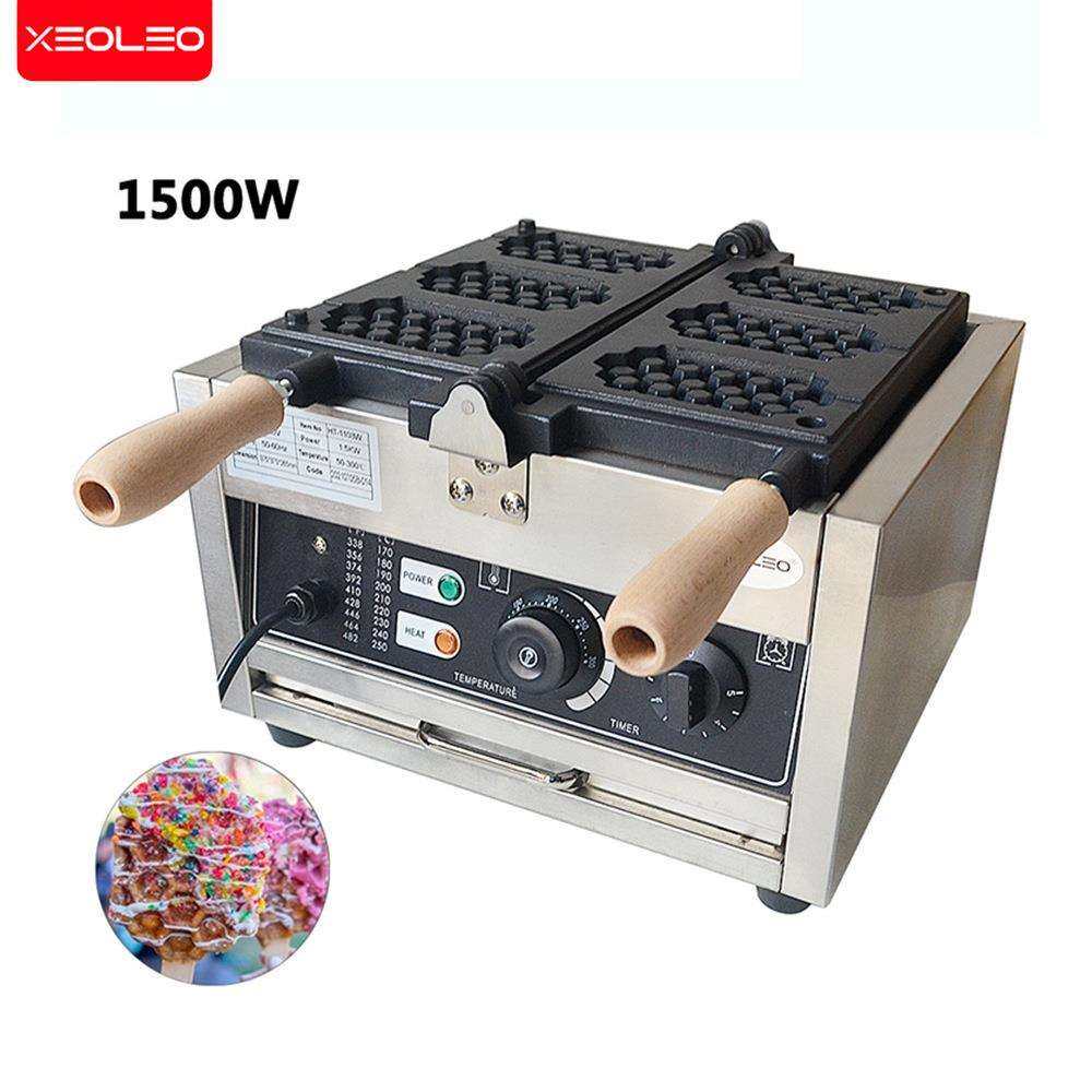 三格蜂窝华夫饼机商用松饼机雪糕格子烤饼机智能控温摆摊小吃设备