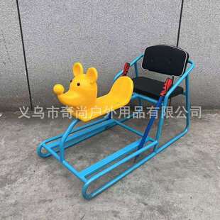 双人冰爬犁动物冰车情侣冰上游乐设备亲子滑雪车冰雪两用漂移车