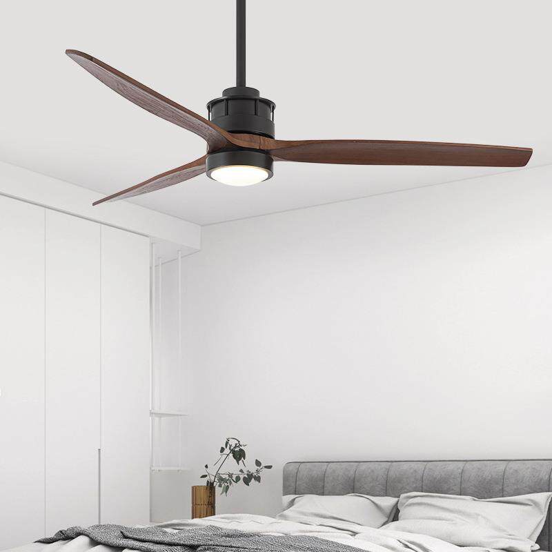 直销复古客厅美式风扇吊扇大风力餐厅实木工业商用无灯电风扇