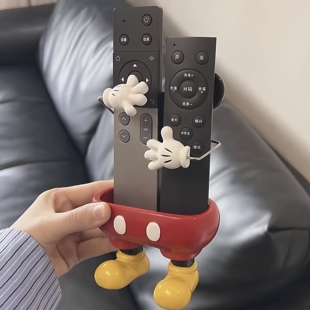 米奇遥控器收纳盒桌面玄关收纳小杂物整理可爱置物架多功能创意