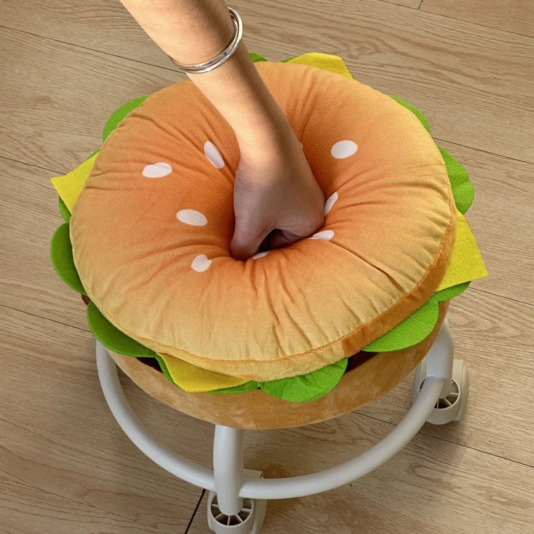 汉堡万向轮小凳子静音滑轮移动可拆卸家用结实椅子带轮子小型板凳