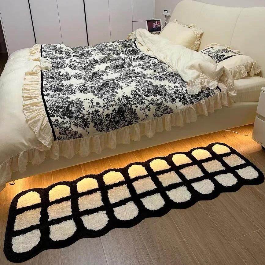 ins风毛绒主卧飘窗垫沙发茶几垫卧室地毯卧室床边毯长条床前地垫,居家布艺,地毯,淘宝优惠券,粉丝福利购,淘宝优惠卷