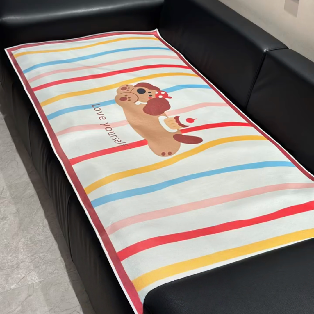 腊肠狗沙发垫卡通四季通用冰丝防滑沙发套罩直排透气冰凉凉席夏季