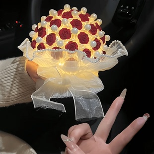 玫瑰花小夜灯diy材料包手工自制送女友闺蜜生日礼物情人七夕礼物