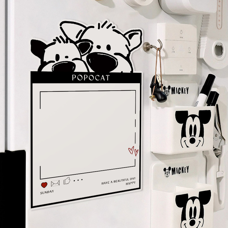 冰箱贴磁吸可擦写白板黑笔