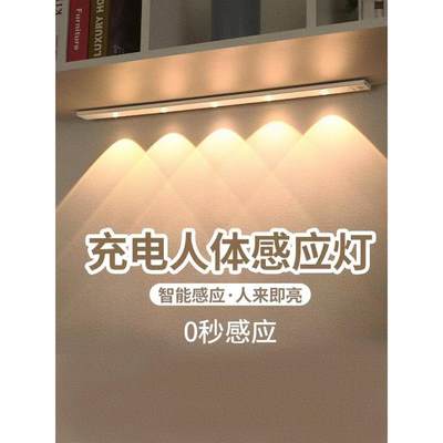 入户门新款感应灯人体过道智能走廊玄关自动无线酒柜鞋柜壁灯充电