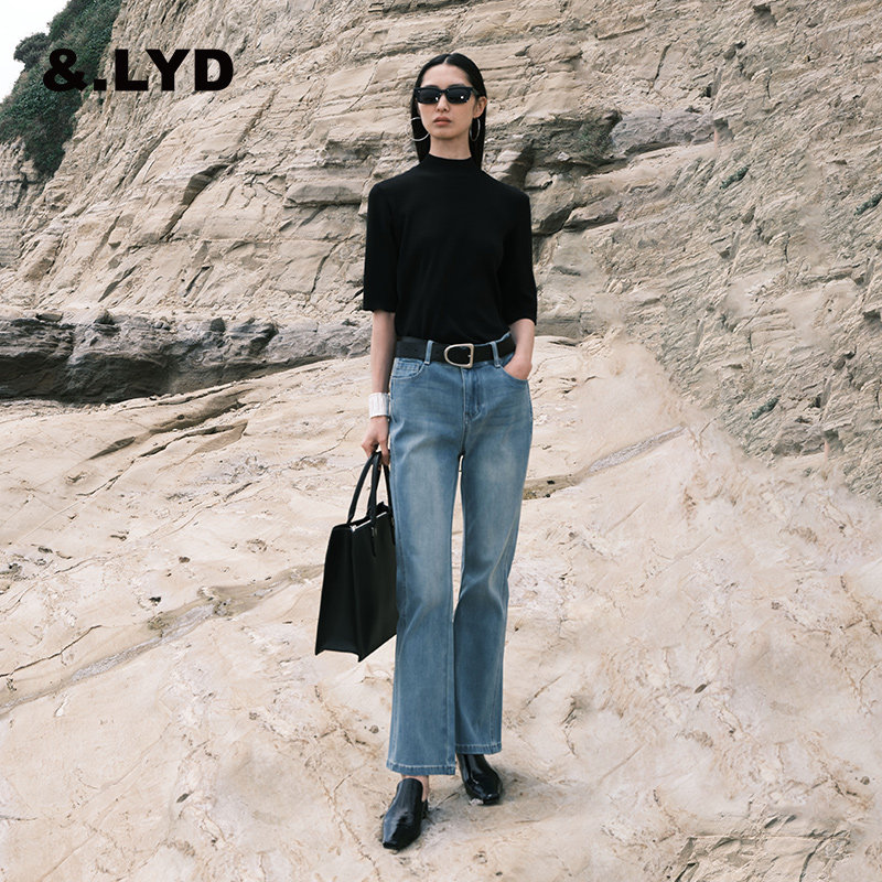 【博主同款】&LYD喇叭牛仔裤2026春夏爆款高腰修身显瘦微喇裤子