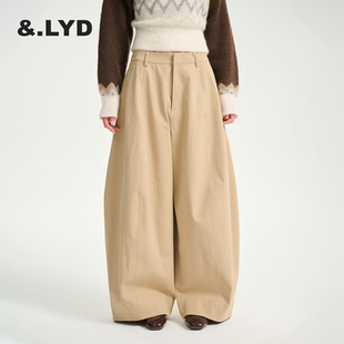 大廓型气球裤 时尚 ANDLAYERED2025秋冬新款 简约宽松阔腿裤 新品