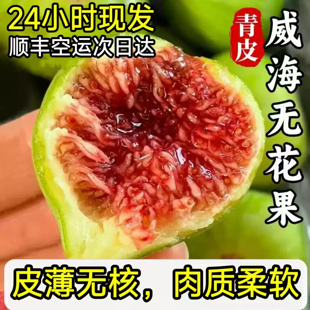山东威海特产新鲜青皮无花果鲜果应季孕妇水果甜糯大果现摘顺丰5