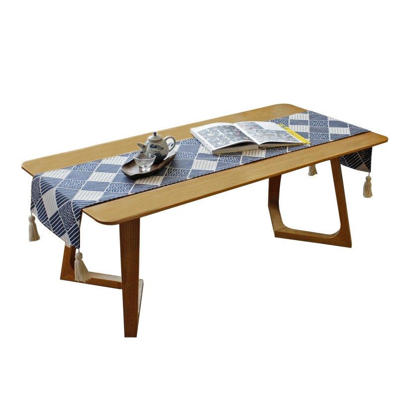 日式桌旗餐边柜盖巾和风茶旗长方B形茶几旗斗柜电视柜盖布棉麻布