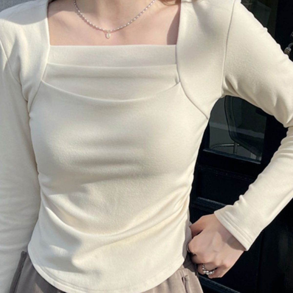 德绒打底衫女高级感2025秋冬