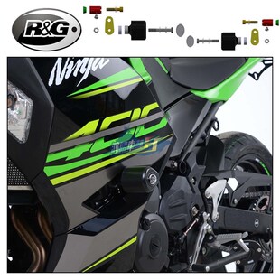 英国RG 适用川崎NINJA忍者400 改装车身防摔Q短尾牌架升高脚踏护