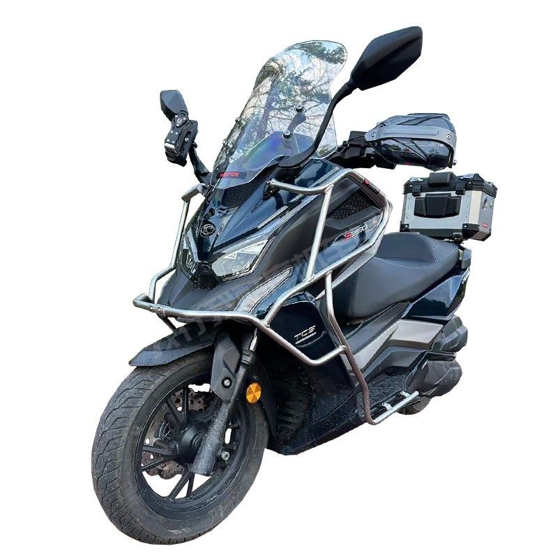 JDM 适用于23款Sn350光阳S250摩托保险杠防摔杠全包围护杠改装脚